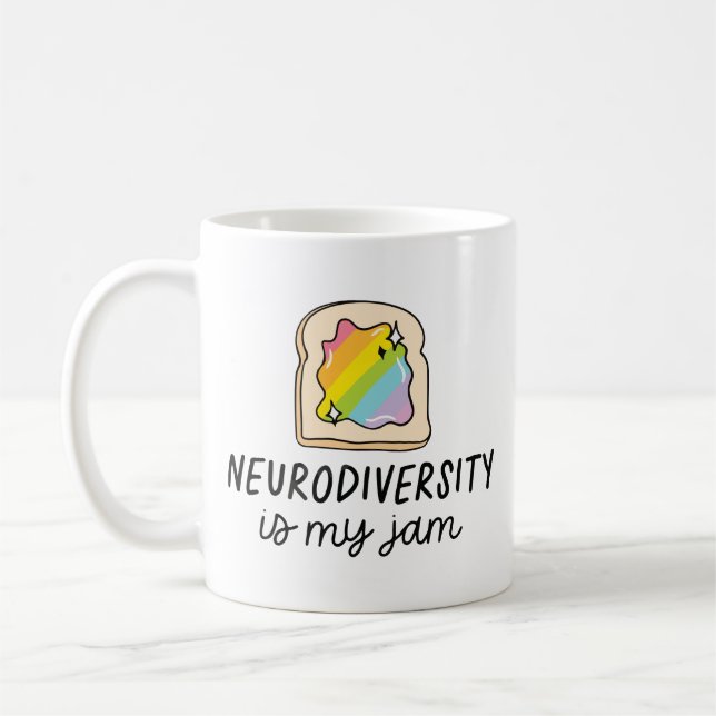 Caneca De Café Tostada Arco-íris Sou a Neurodiversidade (Esquerda)