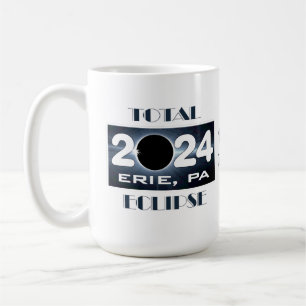 Caneca De Café Total Eclipse Erie PA 2024 Caminho da Totalidade