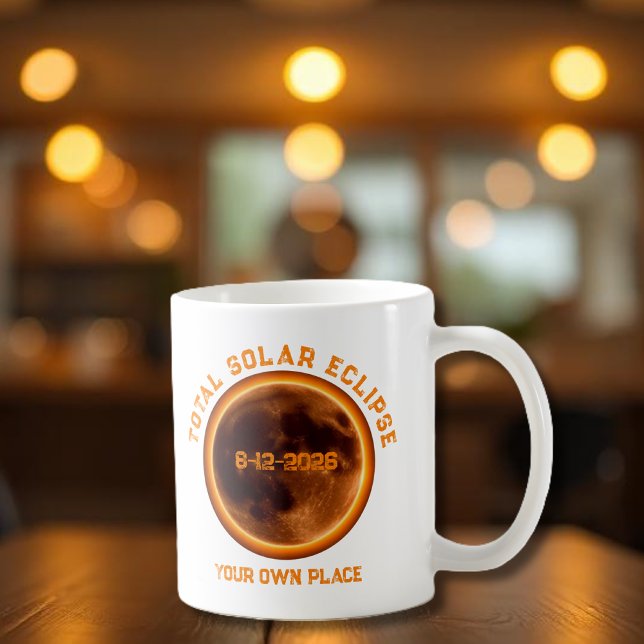 Caneca De Café Total Solar Eclipse August 12 2026 (Total Solar Eclipse August 12 2026 Coffee Mug souvenir keepsake)