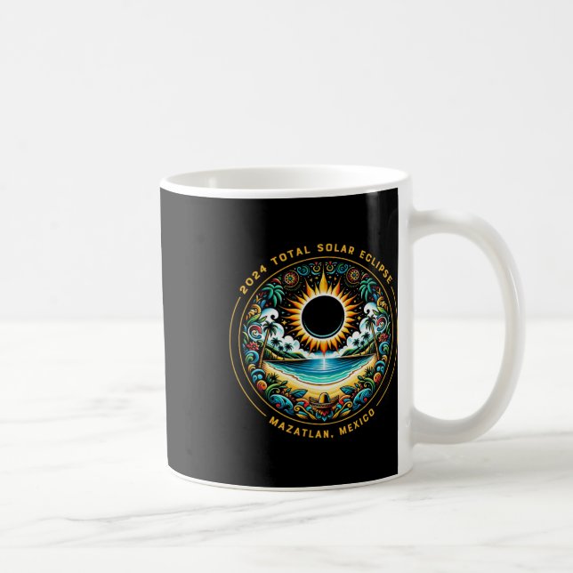 Caneca De Café Total Solar Eclipse Mazatlan México - Beac Mexican (Direita)