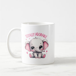 Caneca De Café Totally Adorable Elephant Cute Art