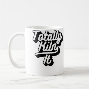 Caneca De Café Totalmente Bombando na Escultura de Argila Cerâmic