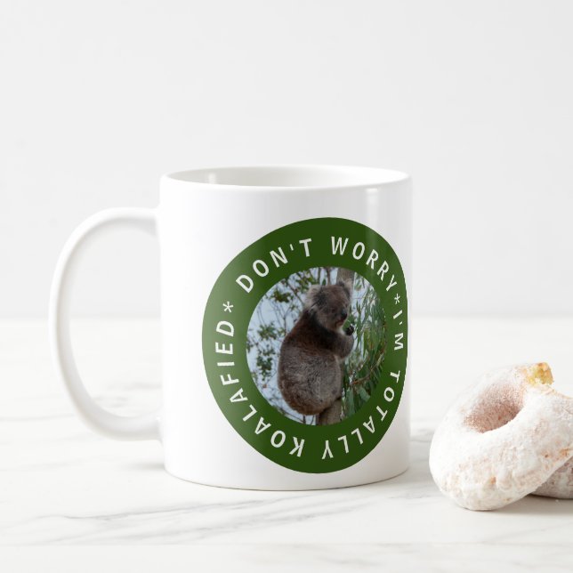 Caneca De Café Totalmente Koala Cute Animal Austrália (Com Donut)