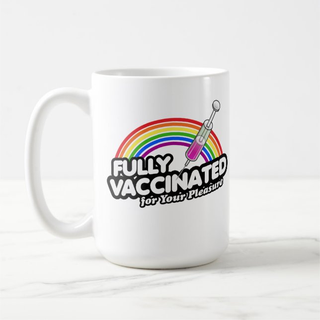 CANECA DE CAFÉ TOTALMENTE VACINADO PARA SEU PRAZER (Esquerda)