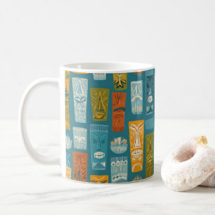 Caneca De Café Totens Tiki Retro