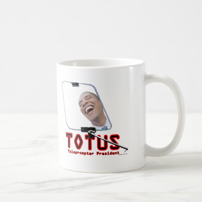 Caneca De Café TOTUS - Obama - presidente do Teleprompter (Direita)