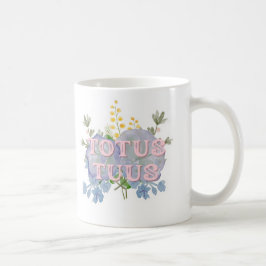 Caneca De Café Totus Tuus Catholic Marian Floral Mug