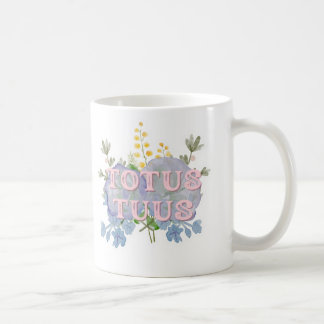 Caneca De Café Totus Tuus Catholic Marian Floral Mug