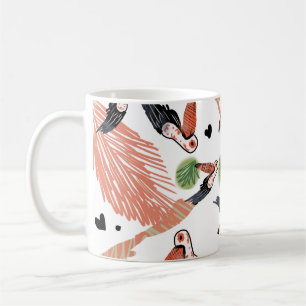 Caneca De Café Toucan Birds Summer Tropical Greenery Art