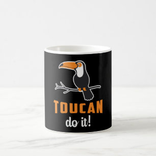 Caneca De Café Toucan Do It Bird Watcher Assistindo tucanos retrô