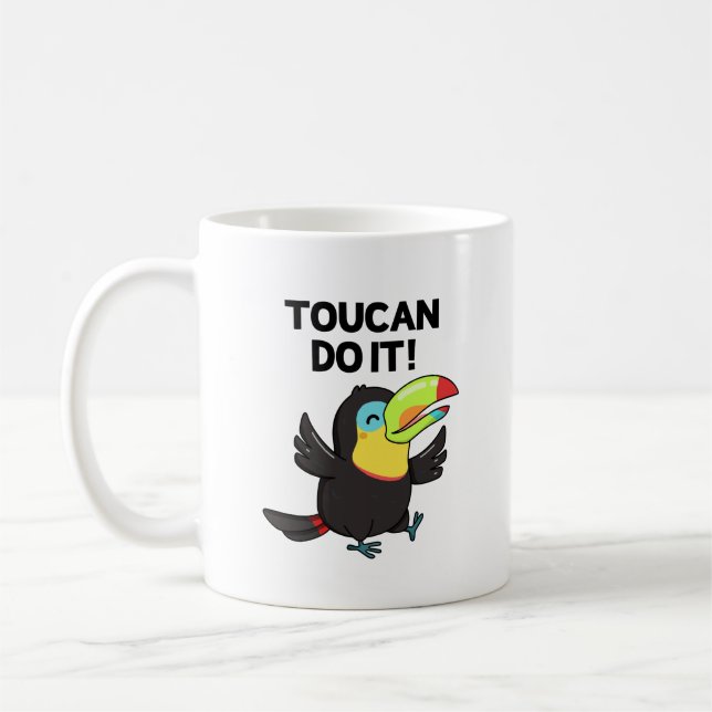 Caneca De Café Toucan Faz Isso Engraçado Pássaro Positivo (Esquerda)
