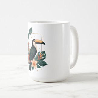 Caneca De Café Toucan Muse Tropical Botanical Coffee Mug