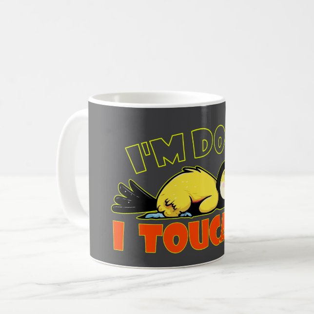 Caneca De Café Toucan não preguiçoso (Frente Esquerda)