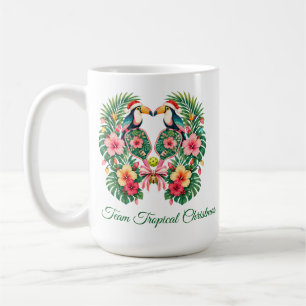Caneca De Café Toucan Tropical de Natal Nome Personalizado Pickle