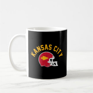 Caneca De Café Touchdown Do Capacete De Futebol Do Kansas City