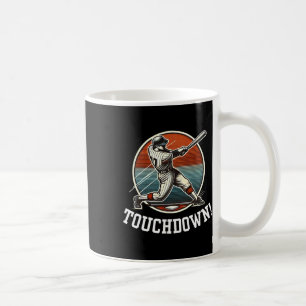 Caneca De Café Touchdown Homerun Esportes Mistura De Futebol Beis