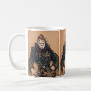 Caneca De Café Toulouse-Lautrec - Mulher com um Boa Preto