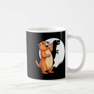 Caneca De Café Toupeira Sombra Dinossauro Fantoche Divertido Feli