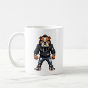 Caneca De Café Touro Alfa Urbano � Mascote de Estilo de Rua