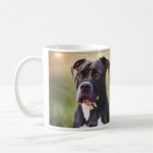 Caneca De Café Touro de Pit Negro