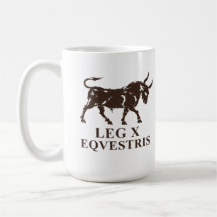 Caneca De Café Touro Legio X Equestris em Pigmento Antigo