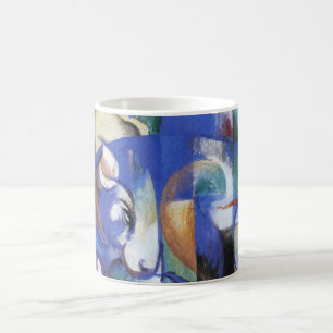 Caneca De Café Touro Mentiroso por Franz Marc, Arte Cubista Vinta