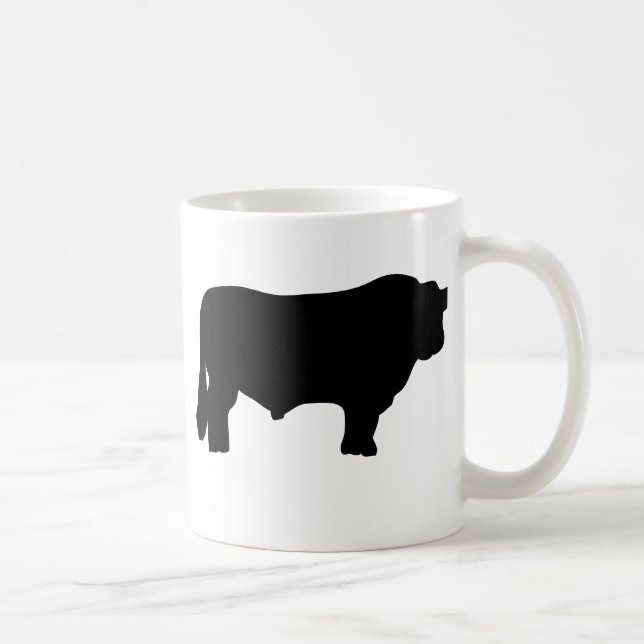 Caneca De Café touro preto grande de angus (Direita)
