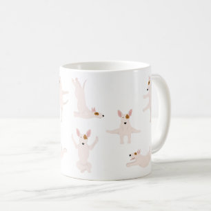 Caneca De Café Touro terrier cão fazendo ioga