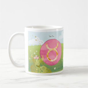 Caneca De Café Touro Verde Rosa Signo Astrológico Zodíaco