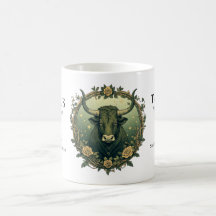 Touro Zodiac Art Nouveau Touro Vintage