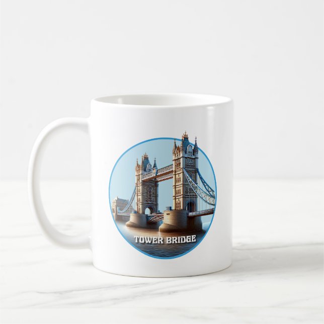 Caneca De Café Tower Bridge Londres Inglaterra (Esquerda)