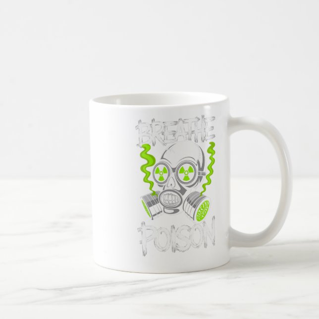 Caneca De Café Toxic Skull Drifter Sticker  (Direita)