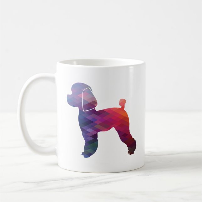 Caneca De Café Toy Poodle Dog Geo Silhoule Purple (Esquerda)