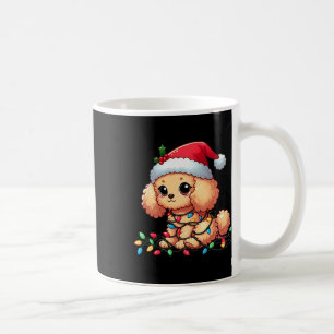 Caneca De Café Toy Poodle Noite de Natal Cachorros Engraçado Xmas