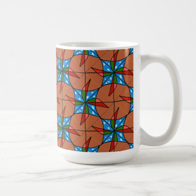Caneca De Café "Toy Windmill Tilado" Abstract Design Tampg (Direita)