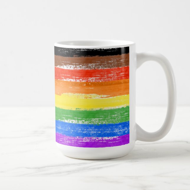Caneca De Café TQIA+ Pintura do Orgulho LGBTQIA (Direita)