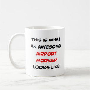 Caneca De Café trabalhador aeroportuário, incrível