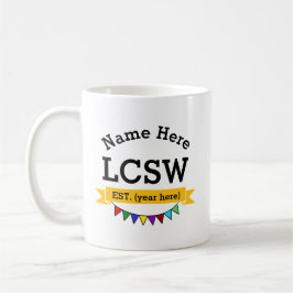 Caneca De Café Trabalhador Clínico Licenciado da LCSW Personaliza