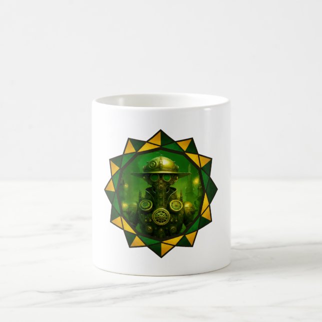 Caneca De Café Trabalhador da Construção Steampunk (Centro)