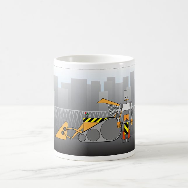 Caneca De Café Trabalhador de Construção Robot (Criador carregado)