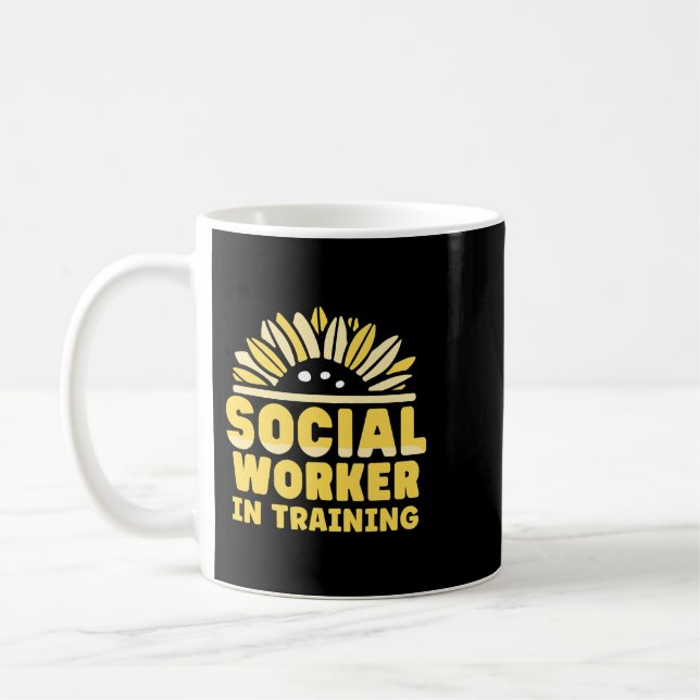 Caneca De Café Trabalhador Social Em Formação Diz Trabalho Social (Esquerda)