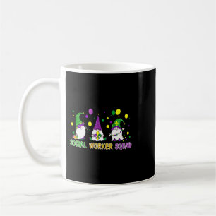 Caneca De Café Trabalhador Social Esquadrão Três Gnomos Vestindo