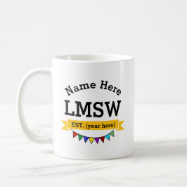 Caneca De Café Trabalhador Social Mestre Licenciado do LMSW Perso