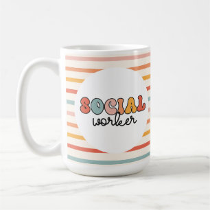 Caneca De Café Trabalhador Social Retroativo