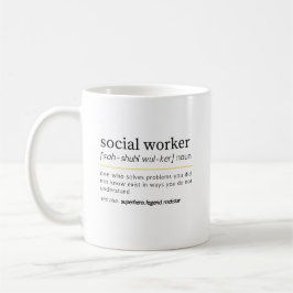 Caneca De Café Trabalhador Social substantivo