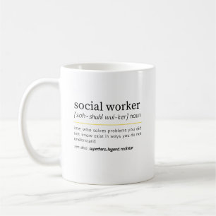 Caneca De Café Trabalhador Social substantivo