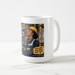 Caneca De Café Trabalhadores de Fábrica Mantêm o Mundo em Movimen