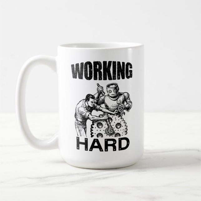 Caneca De Café trabalhando duro (Esquerda)