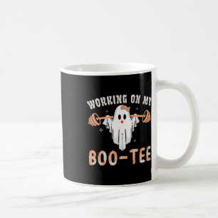 Caneca De Café Trabalhando No Meu Bootee Ghost Gym Spooky Engraça
