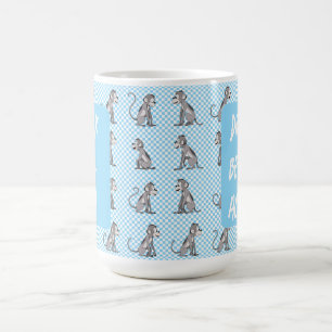 Caneca De Café Trabalhar o dia todo em AZUL